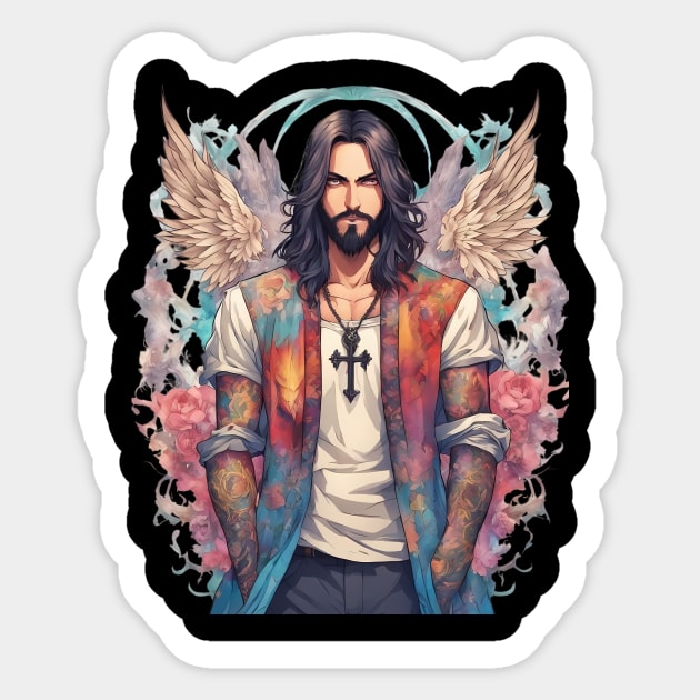 Black Jesus Sticker by animegirlnft